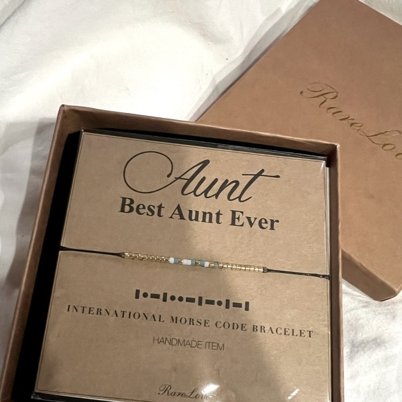 Morris Code Beaded Bracelet - Best Aunt Ever Gift - Picture 3 of 3